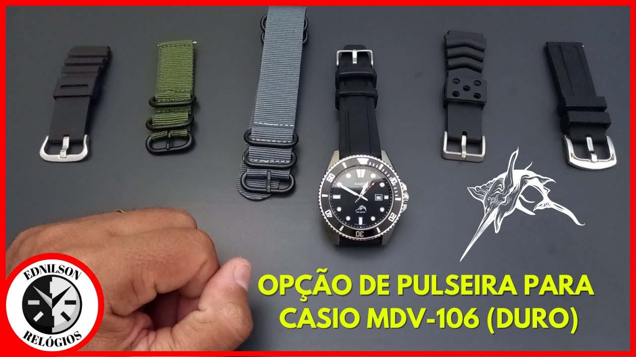 Tipos de pulseira para casio MDV-106 (casio duro)
