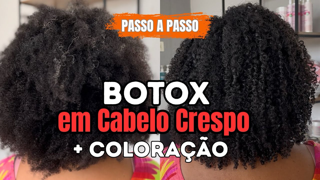 Como fazer BOTOX em cabelo CRESPO | Aplicação e passo a passo #youtubevideo #hair #cabelos