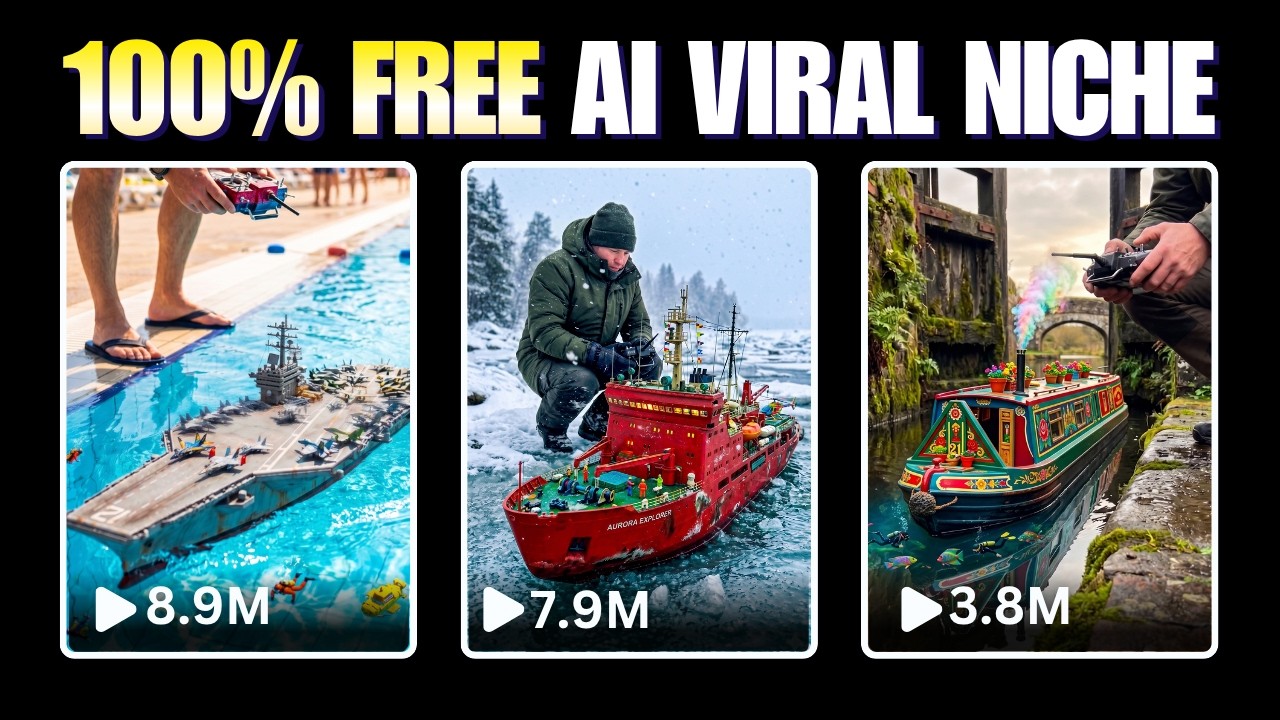 I Created Viral Miniature BoatVideos (100% Free AI)