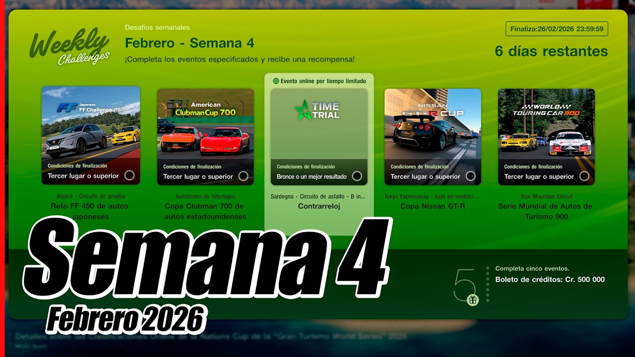 🔴 GT7: Desafíos Semana 4 Febrero 2026 | PS5 - 2K Stream