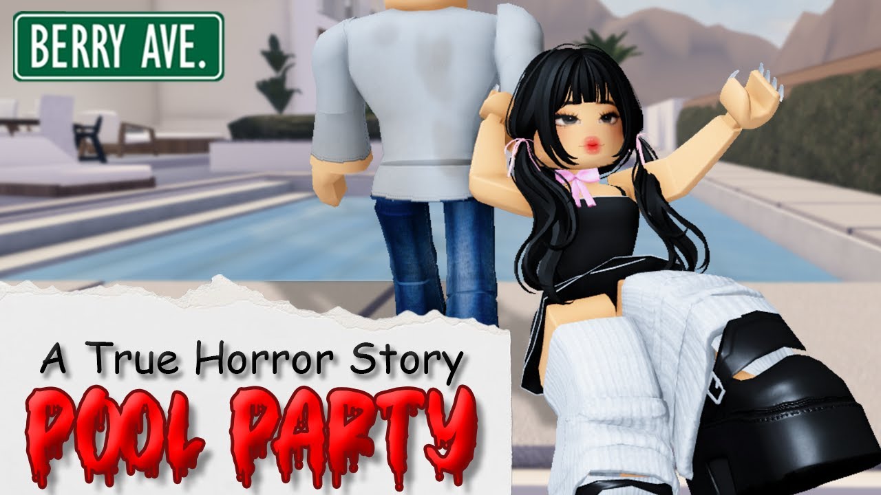 THE POOL PARTY  |  DON'T OPEN THE DOOR 🍓😨 | Berry Avenue Horror Story