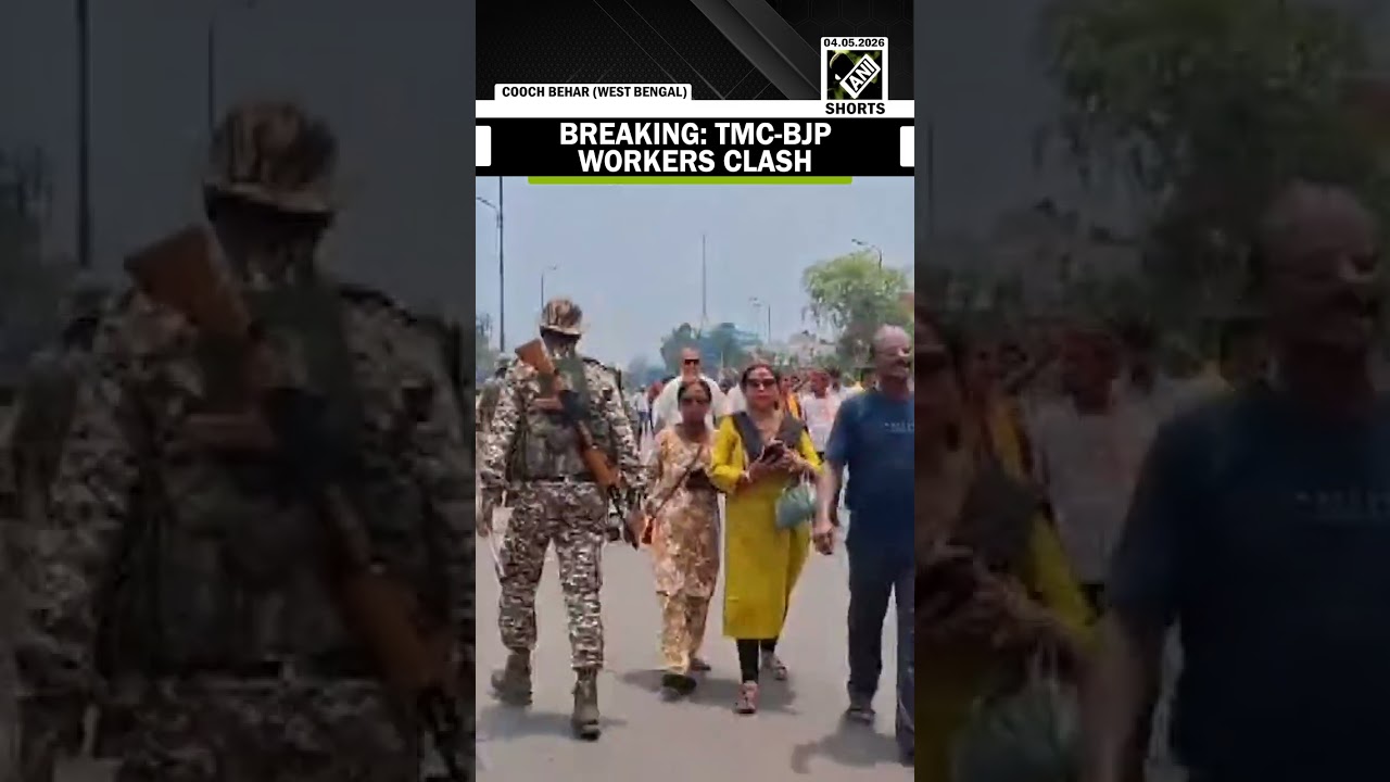 TMC&ndash;BJP Workers clash ahead of West Bengal results; police intervene, Lathi-Charge used
