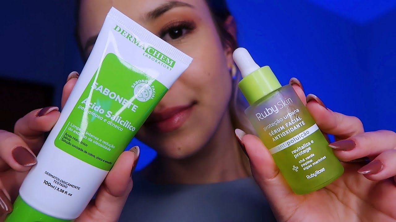 ASMR - LIMPANDO SUA PELE DELICADAMENTE PARA UM SONO PROFUNDO E REPARADOR 😴
