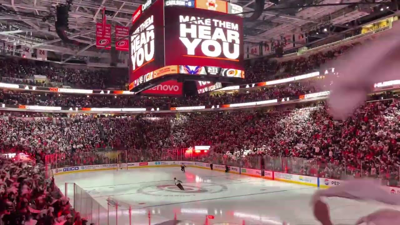 Intro | Line Up | National anthem Hurricanes vs Capitals Game 3 at Lenovo Center Raleigh 5/12/2025