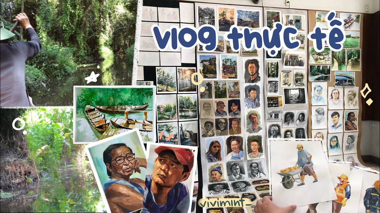 Vlog kỳ Thực Tế một tháng (trường Mỹ Thuật TPHCM) || vivi mint