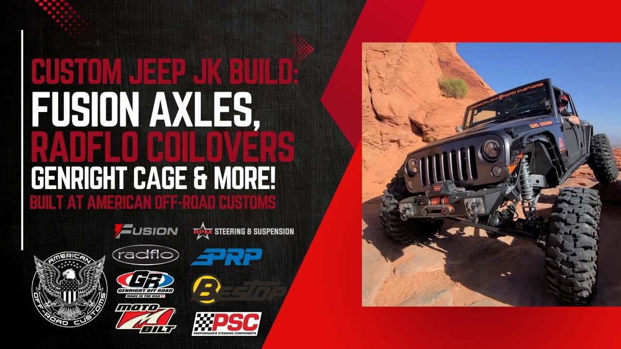 Custom Jeep JK Build: Fusion Axles, Radflo Coilovers, Genright Armor & More!