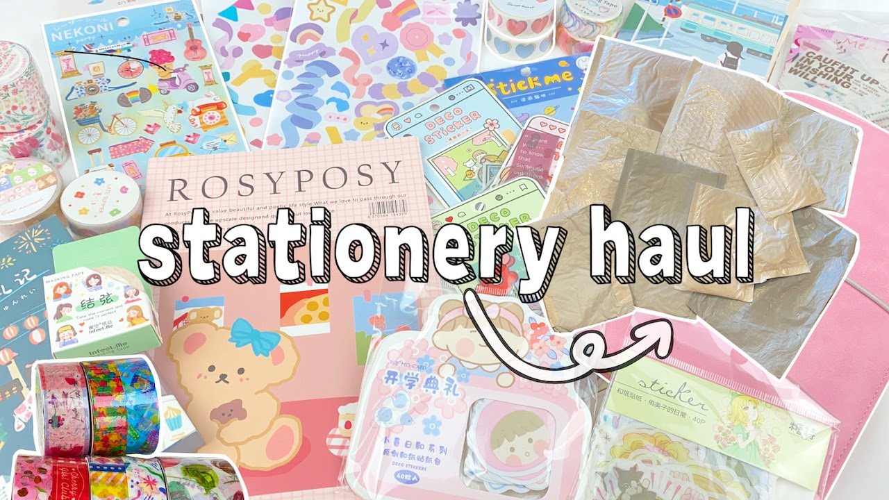 HUGE STATIONERY HAUL! Aliexpress and Daiso Washi Tapes, Stickers, Journals and More ♡