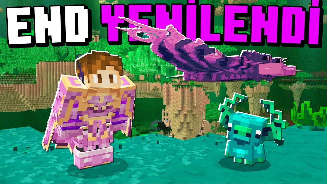 Minecraft ama YENİ END GÜNCELLEMESİ | Aphernix Minecraft Bedrock