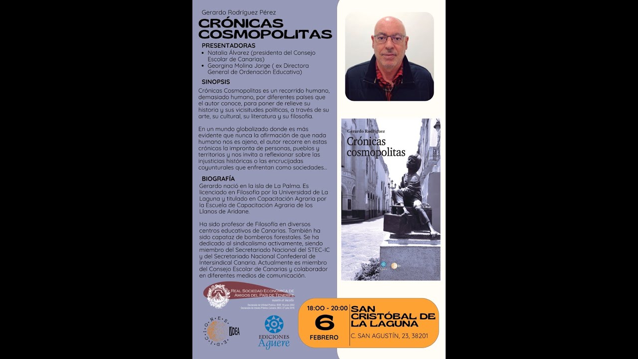 Presentación del libro ‘Crónicas cosmopolitas’