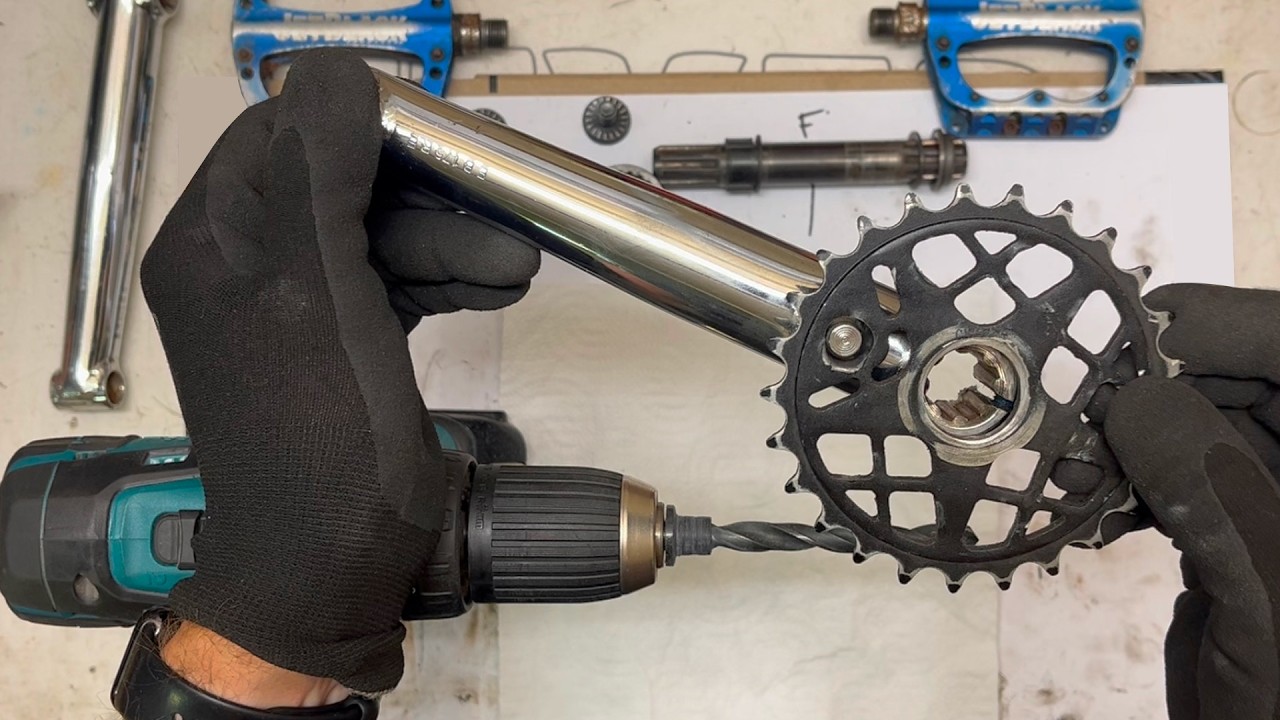 Making a BMX crank bolt drive expander/spacer for chainring – In the workshop