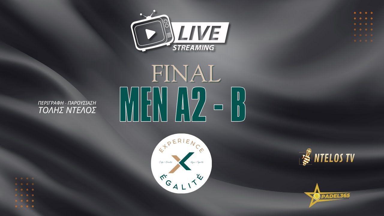 LIVE 🔴 MEN A2 - B _ FINAL / Egalite Padel VOLOS ( 2.11.2025 )
