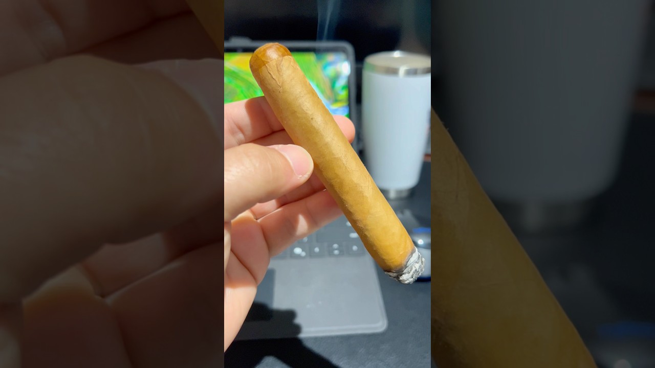Office breakfast of champions coffee, cigar, and a full inbox☕💨📈 