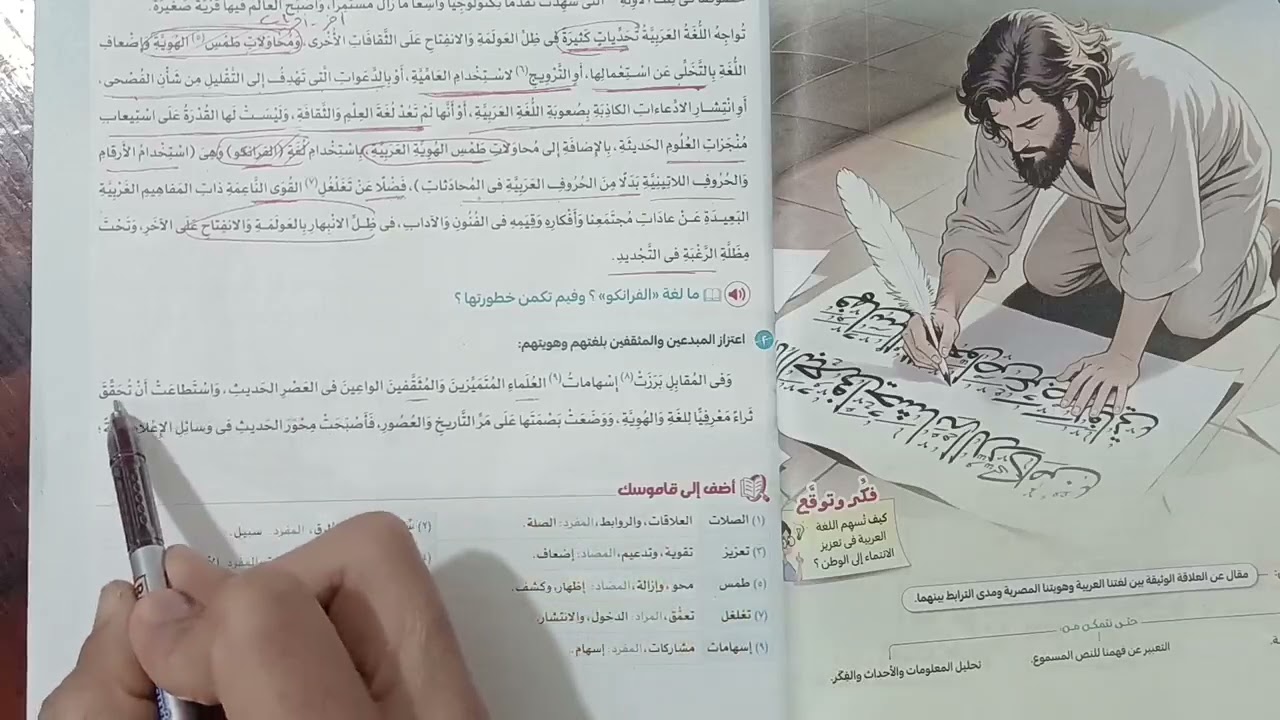 نص الاستماع : اللغة والهوية /  للصف الثانى الإعدادي 