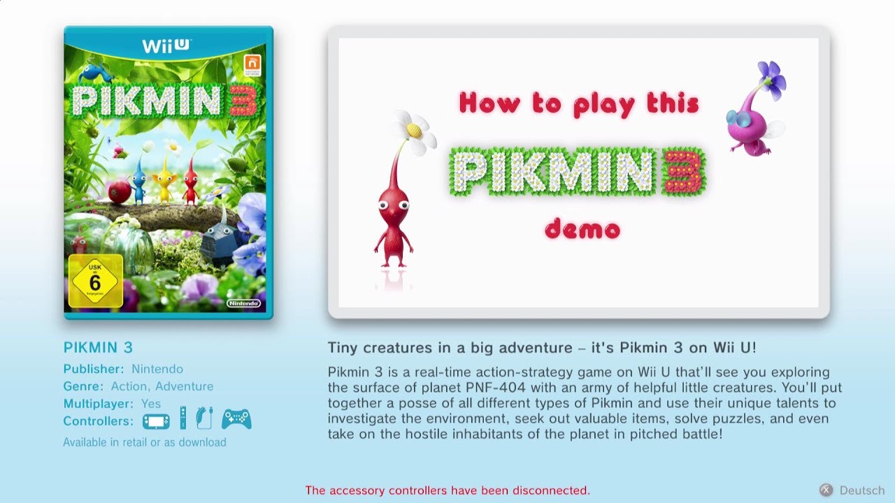 Pikmin 3 INTERACTIVE DEMO Game Play (Wii U Kiosk Unit)