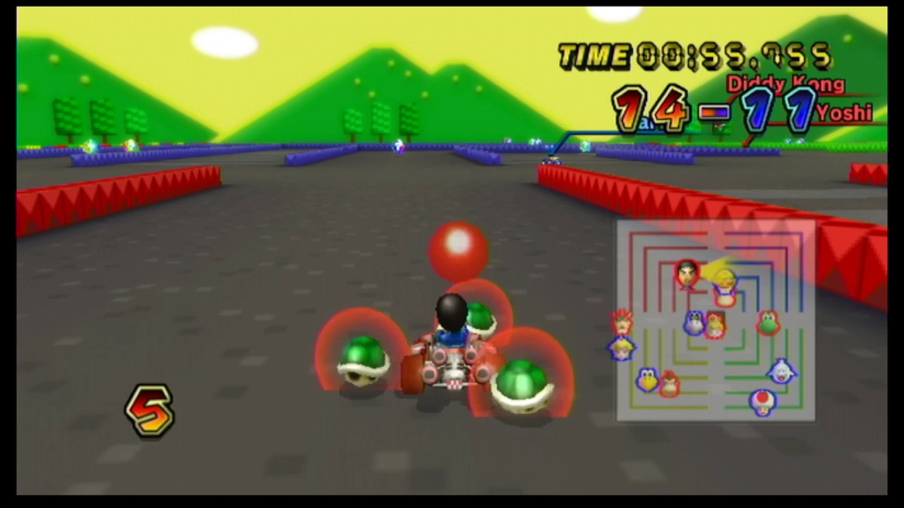 Mario Kart Wii - SNES Battle Course 4 - Balloon Battle