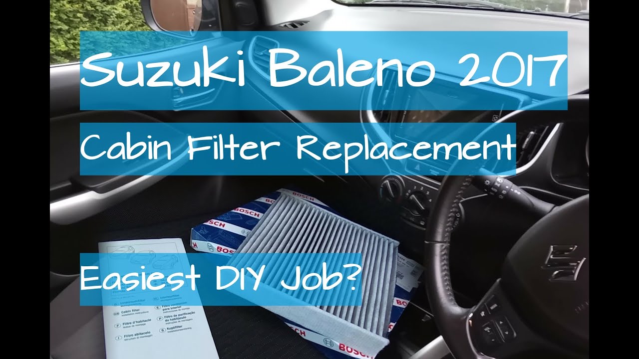How to replace Cabin (Pollen) Filter Suzuki Baleno 2017 - easy DIY job!
