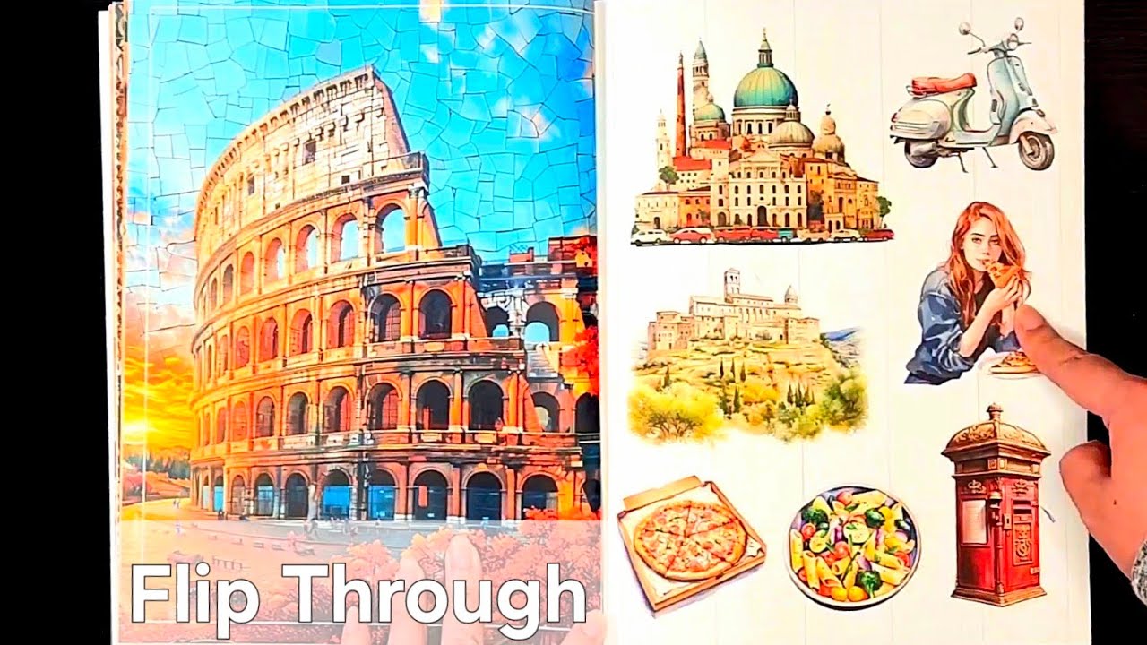Italy Ephemera Book by Kate Curry and Poortoast Designs Flip Through