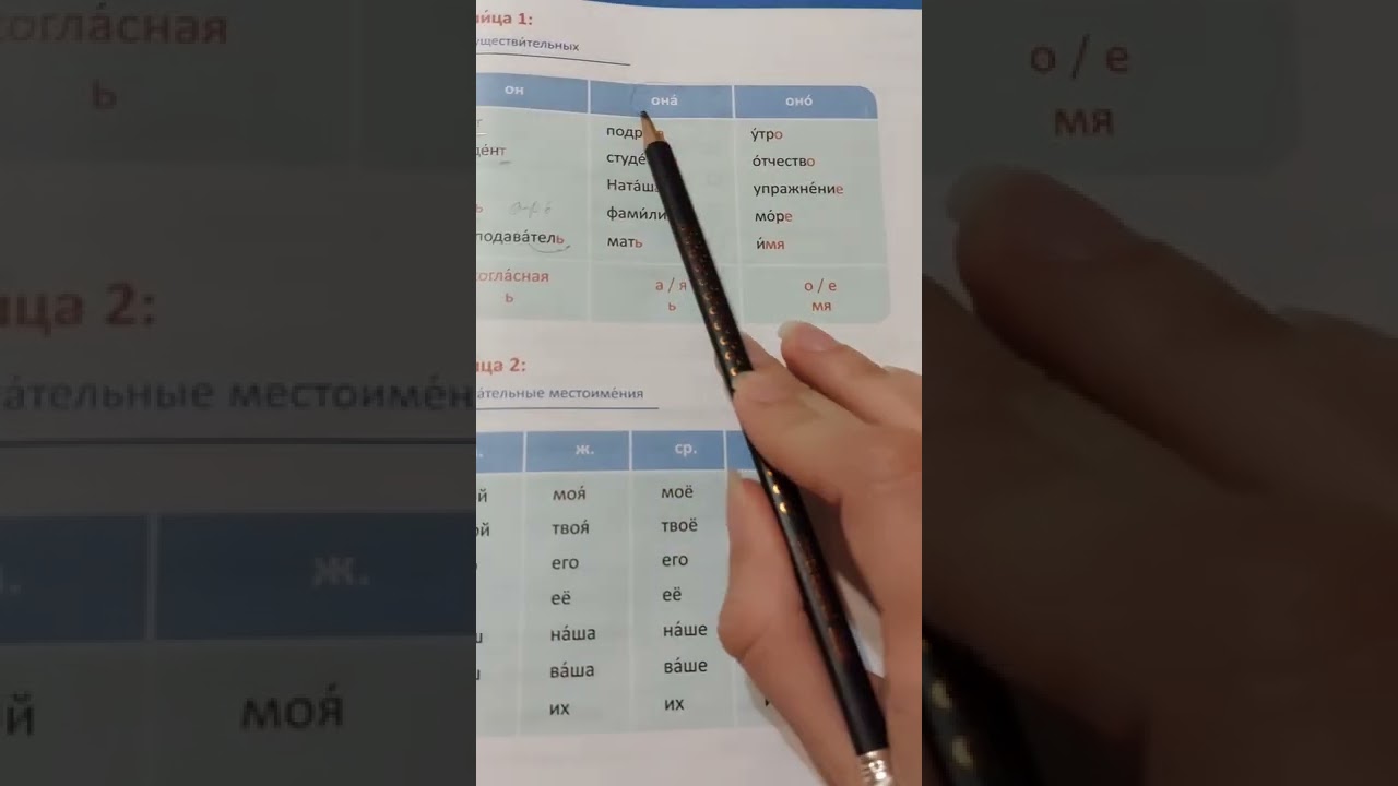 Red Kalinka. İsimlərin Cinsi.. Род Существительных.