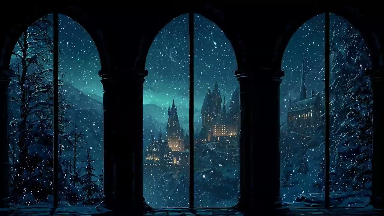 Relentless Snowstorm Beyond the Stone Arches Deep Wind White Noise