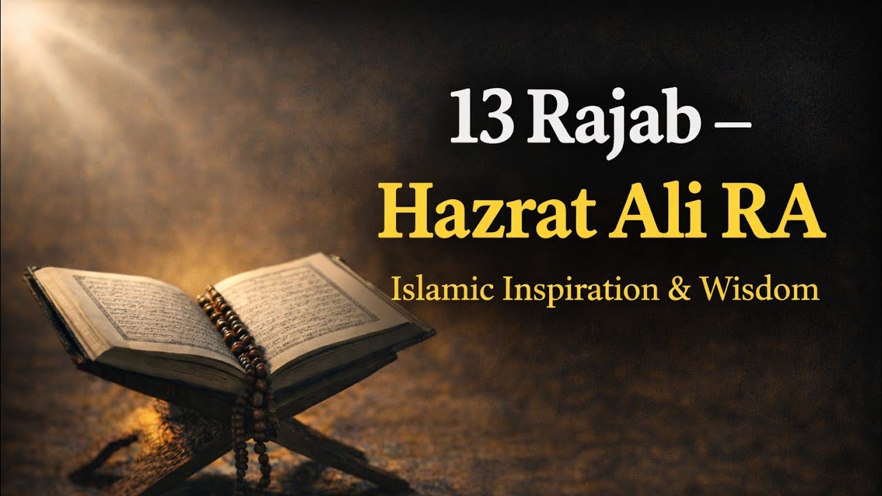 ✨ 13 Rajab – Hazrat Ali (RA) | Islamic Inspiration & Wisdom 😇