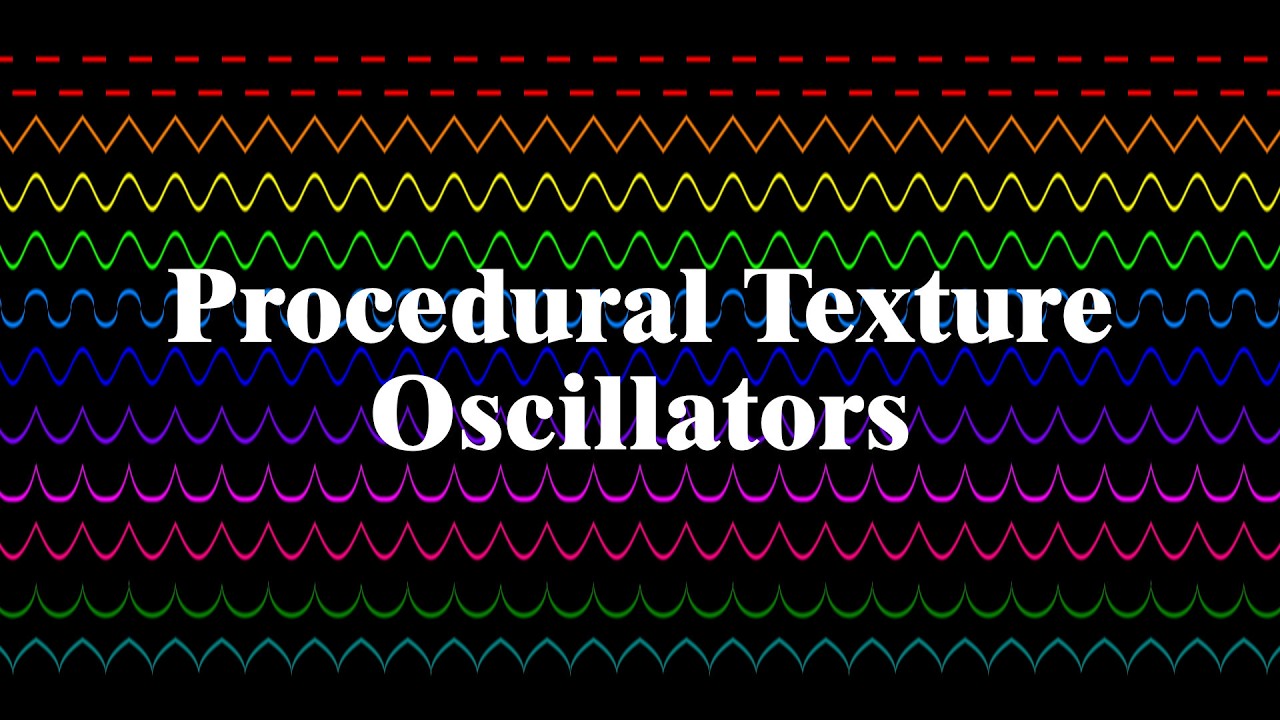 Affinity Photo Procedural Texture Filter Oscillator Reference
