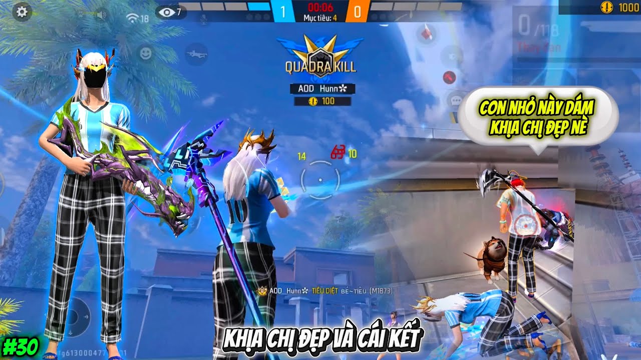 FREE FIRE | Giả Gái Ghép Kênh Thế Giới Gặp 2 Bạn Nữ Nói Chuyện Dễ Thương | P30