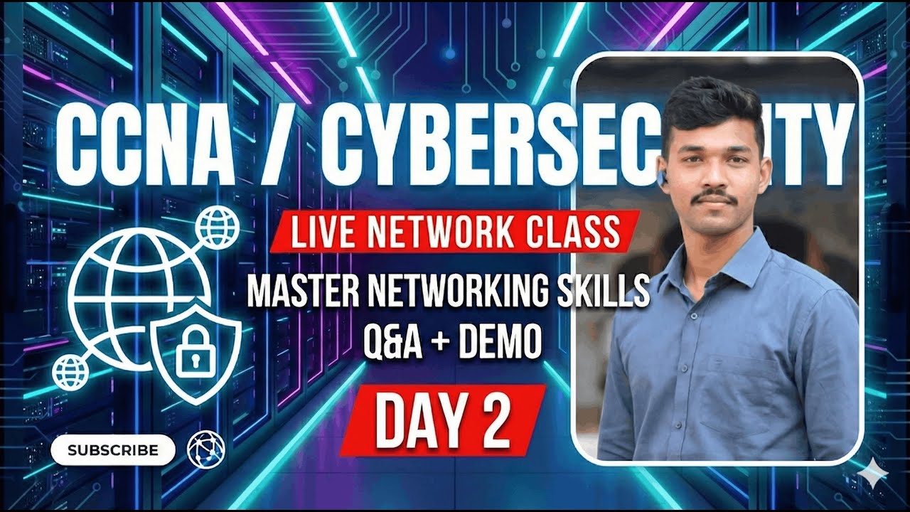 🔴 Live: Networking for Cybersecurity Masterclass (CCNA to Hacker) #Cybersecurity #Networking