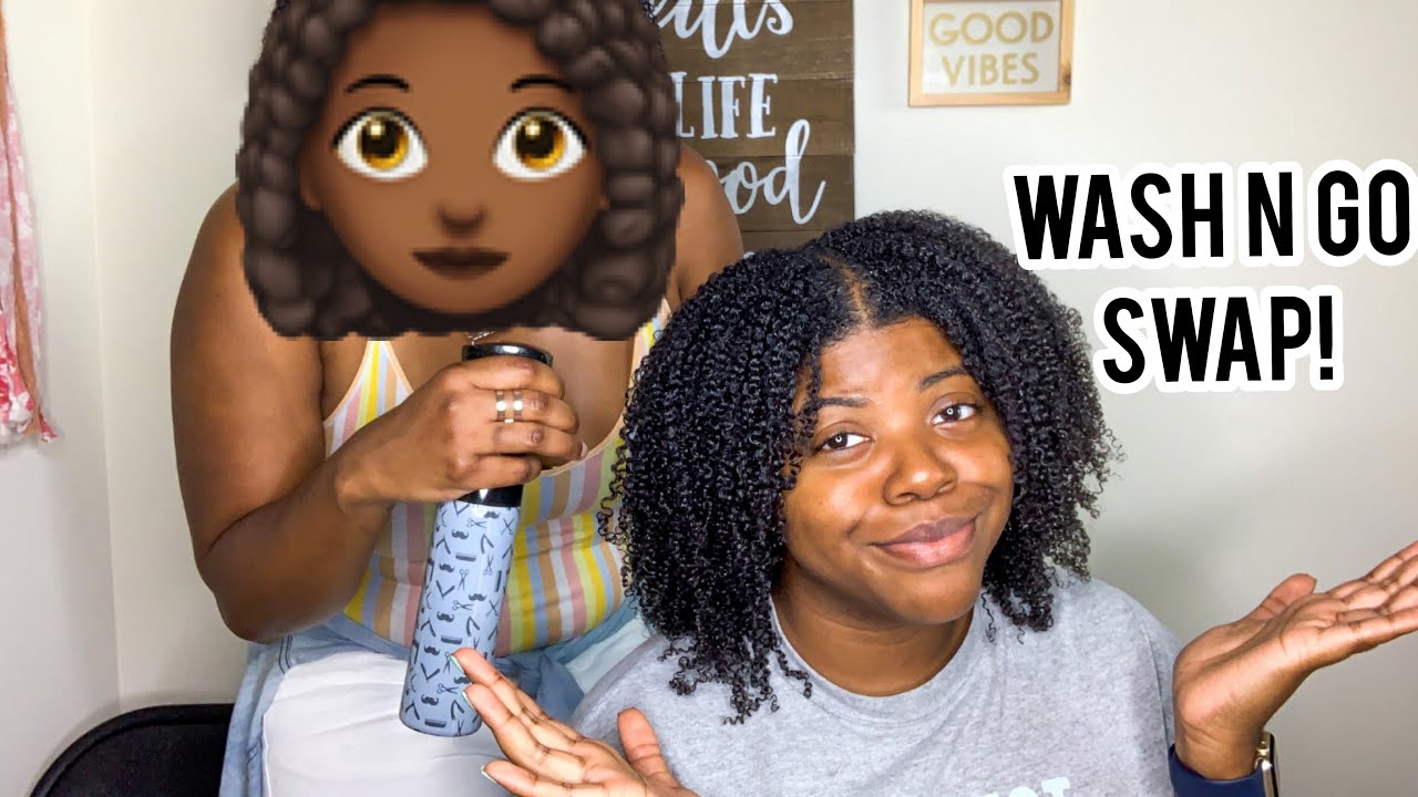 Wash N Go Routine Swap with Another YouTuber!