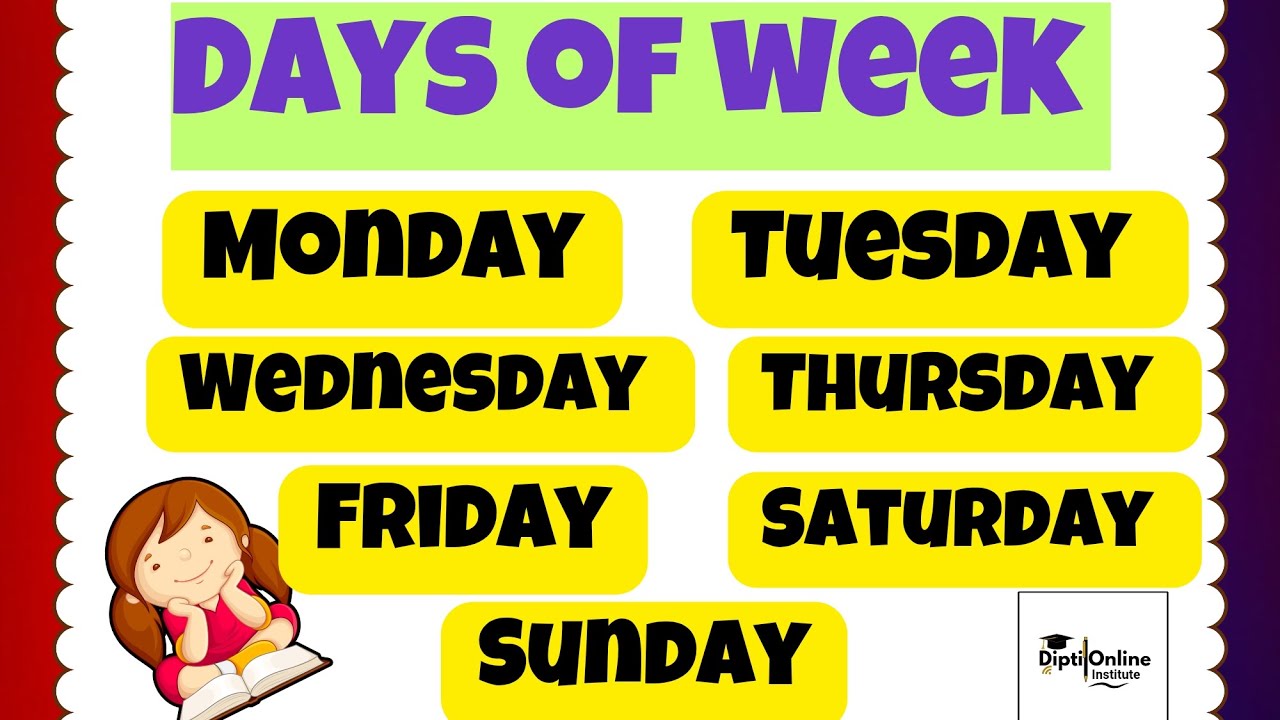 Days of the Week for Kids | Learn 7 Days Name in English Hindi  | Easy Learning Video
