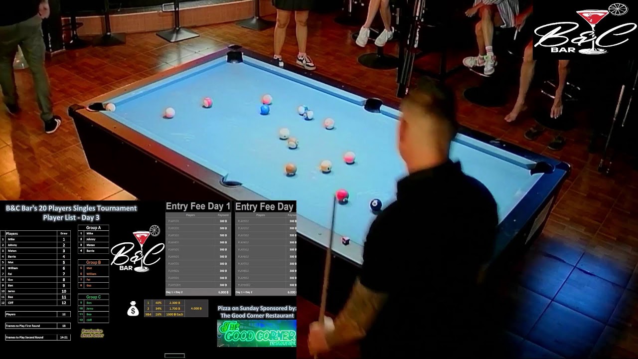 B&C Bar's 20 Players Singles Pool Tournament (2/3 Days) 25-27/7-2025