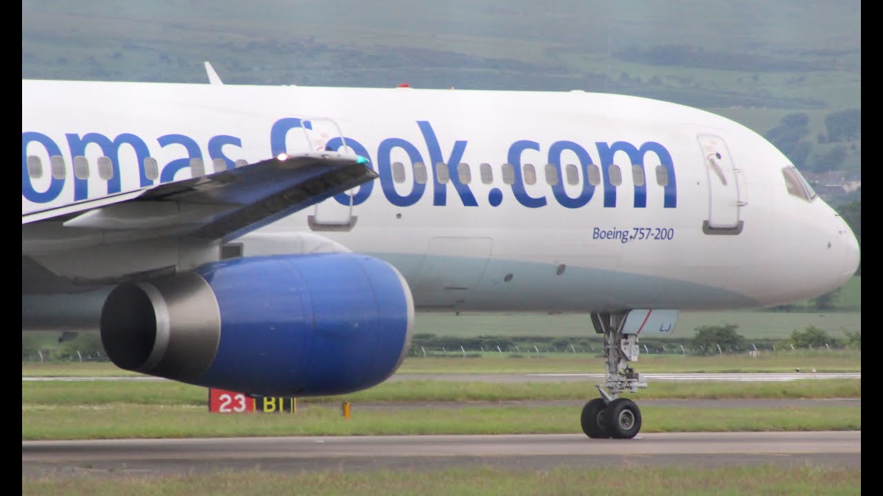 *Smokey* Thomas Cook Boeing 757-200 Takeoff at Glasgow Airport
