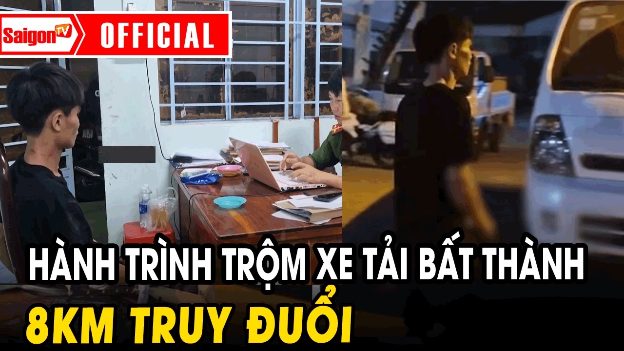 8km truy đuổi: Hành trình trộm xe tải bất thành trong chiều mùng 6 Tết | Tin tức SaigonTV