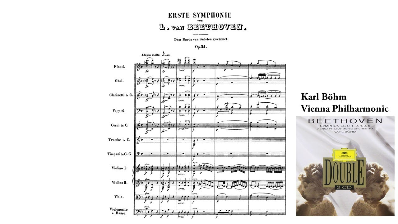 Beethoven: Symphony No. 1 in C major, Op. 21 [Böhm & VPO] (with Score)