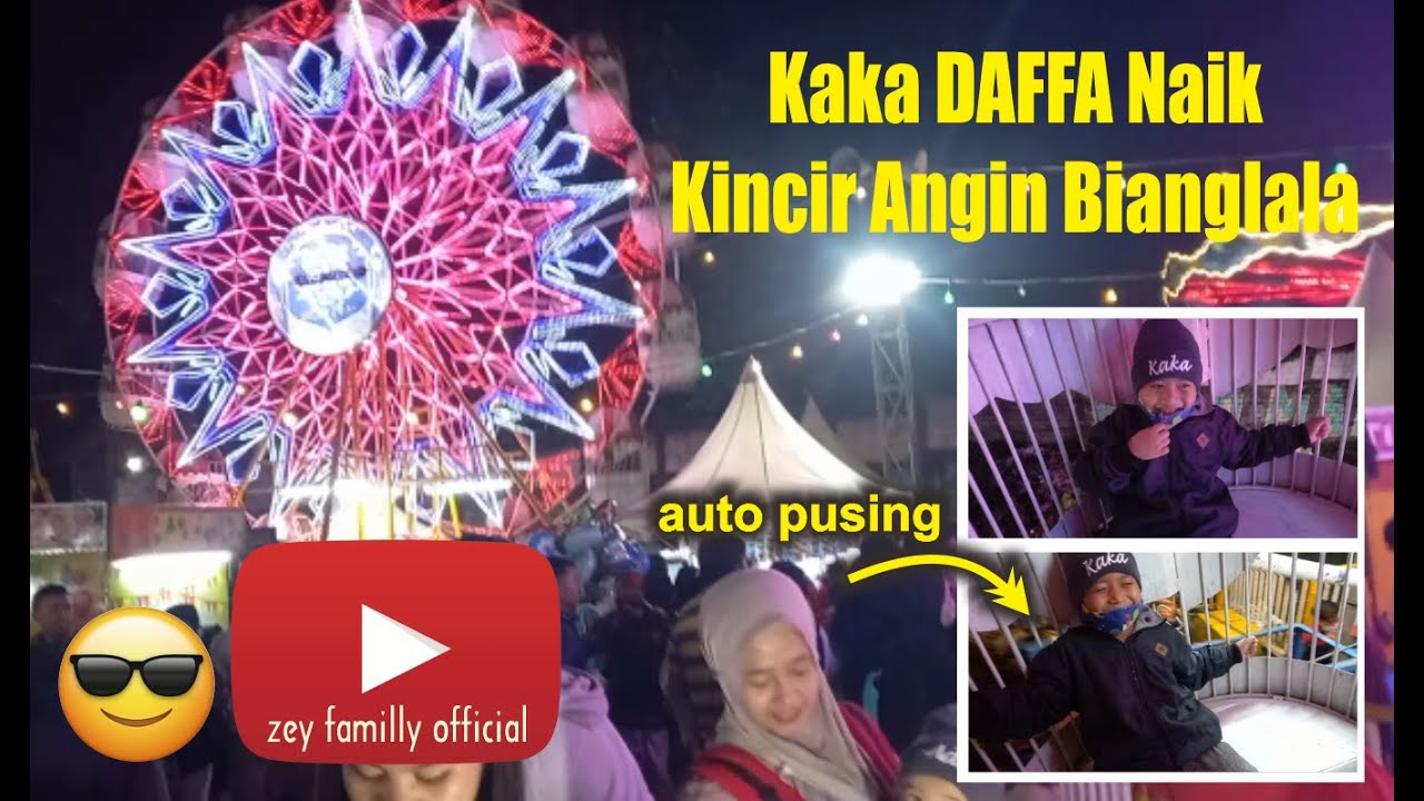 kaka daffa naik kincir angin bianglala pekan raya, lapangan sakura ciapus ❗❗pasar malam bogor