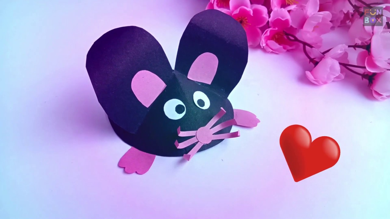 HOW TO MAKE EASY PAPER MOUSE || Paper Crafts For School || Easy Kids Craft Ideas || Paper Craft New