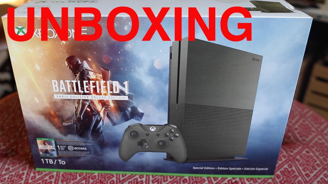 Battlefield Xbox One S Unboxing (4K HDR Battlefield 1TB Bundle)