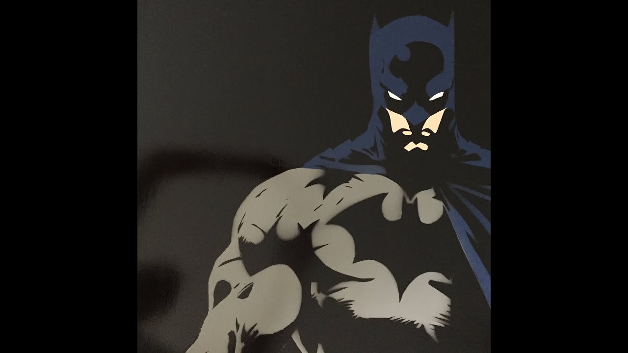 Batman Stencil Experiment #2 with color