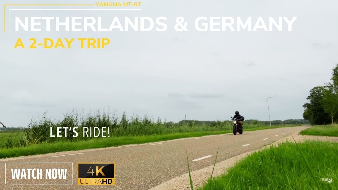 Riding my motorbike from Holland to Germany and back | Yamaha MT-07 | 4K