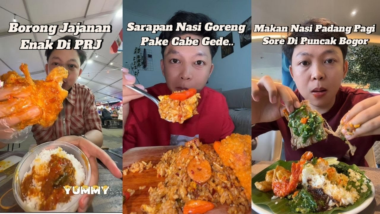Mukbang Makanan Serba Pedas, Borong Jajanan PRJ, Makan Nasi Padang, Dan Jajan Random Tiktoker Arif
