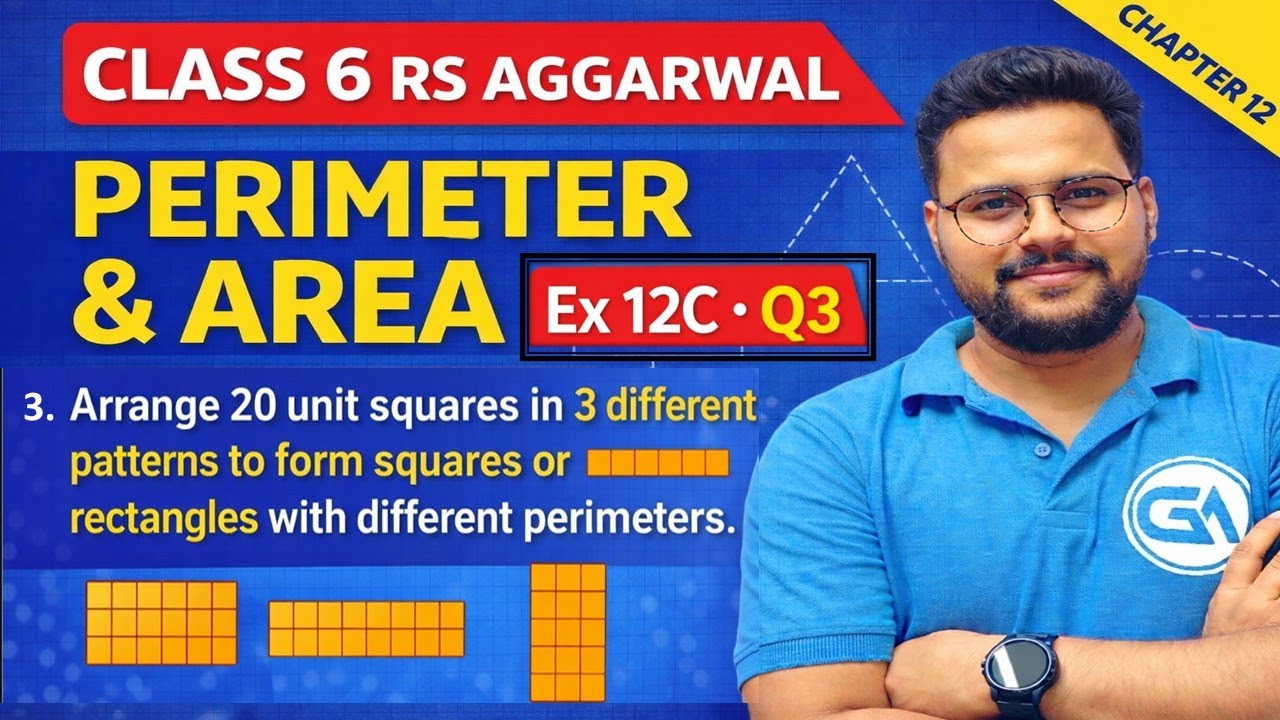 Class 6 RS Aggarwal Ch 12 Perimeter and Area Ex 12C Q3 | Step-by-Step Solution