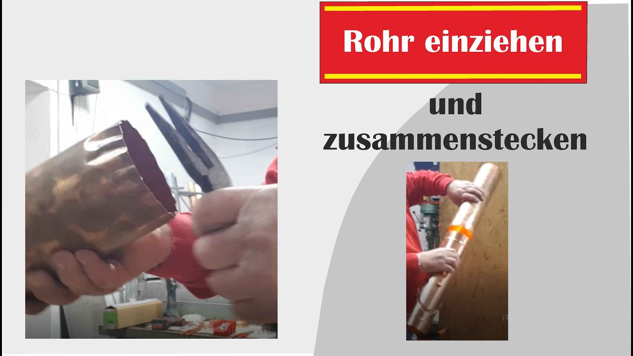 Ablauf Rohr einziehen (kleiner machen), das Ihr den Ablauf zusammen stecken k&ouml;nnt.