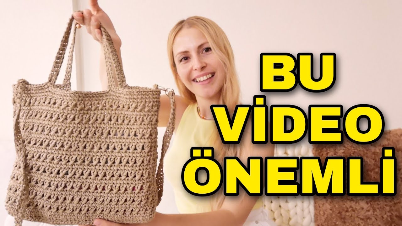 BU ÇANTAYA HERKES BAYILIYOR 🤩 | Yazlık Hasır Çanta Yapımı | Raffia Crochet Bag Tutorial