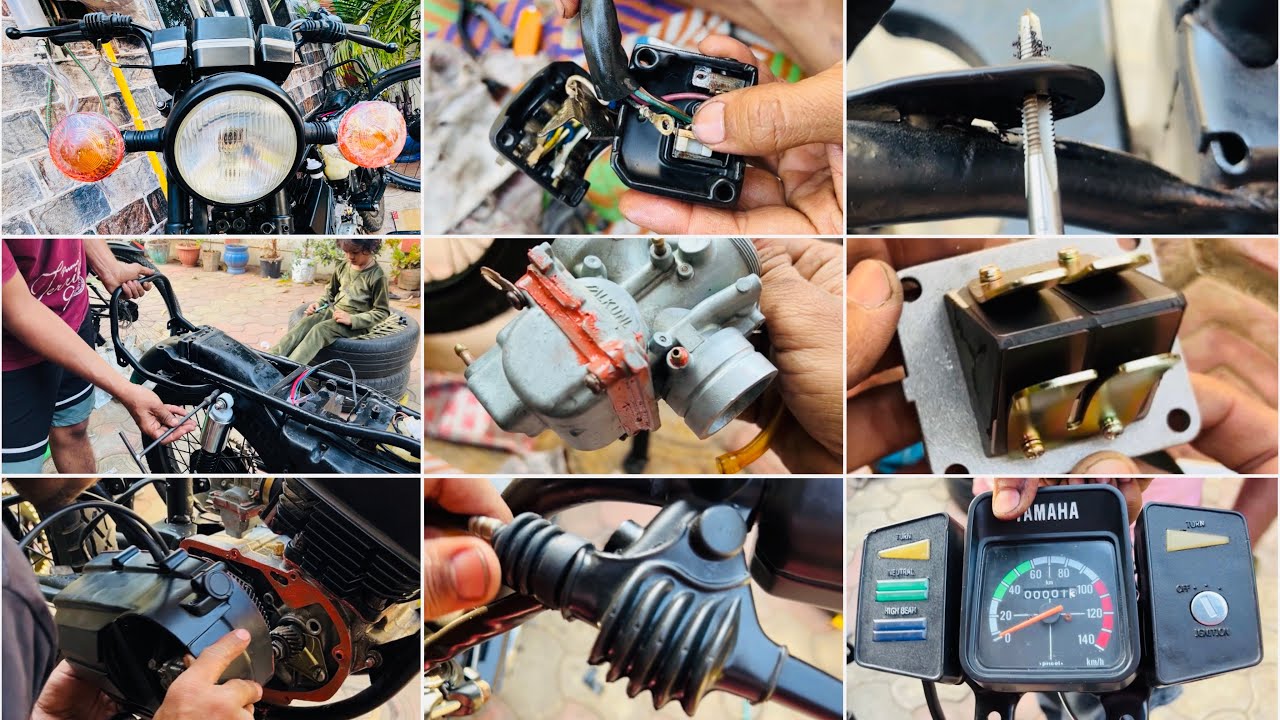 RX100 Engine Mount & Installing Wiring Brake Switch Repair Rx100 Full Restoration Video