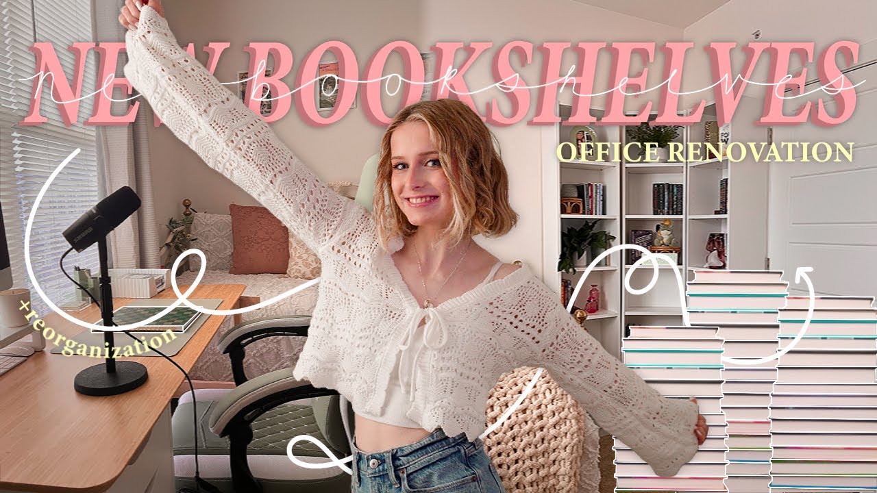 РЕМОНТ ОФИСА 📖 ✨ Расставляю свои новые книжные полки!