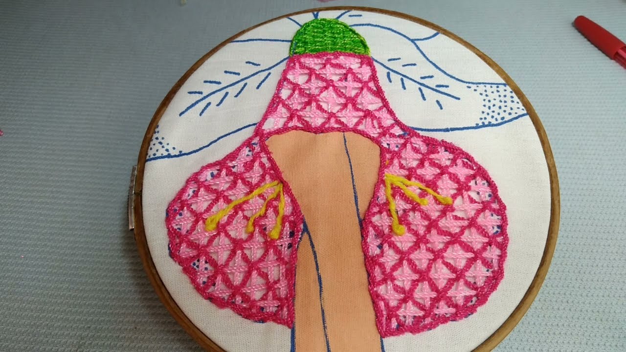 Puntada fantacia para flor niña   campana, o cualquier otro diseño