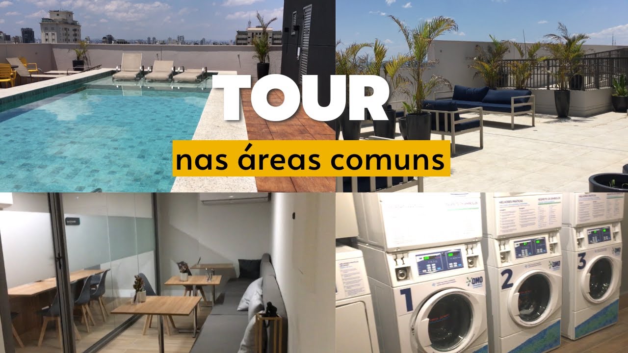 Cinema, Coworking, Piscina na Cobertura, Mercadinho, Lavanderia | TOUR ÁREAS COMUNS DO CONDOMÍNIO.