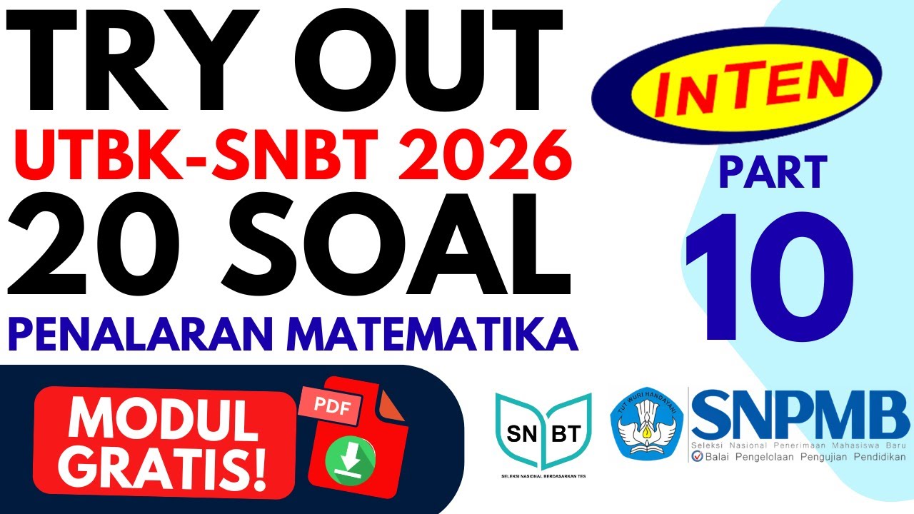 20 Soal Penalaran Matematika UTBK SNBT 2026 Part 10 Inten | Pembahasan Lengkap