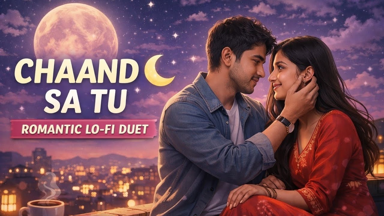 Chaand Sa Tu 🌙 Romantic Hindi Lo-Fi Duet | Late Night Love Vibes | Relax / Study / Sleep LoFi