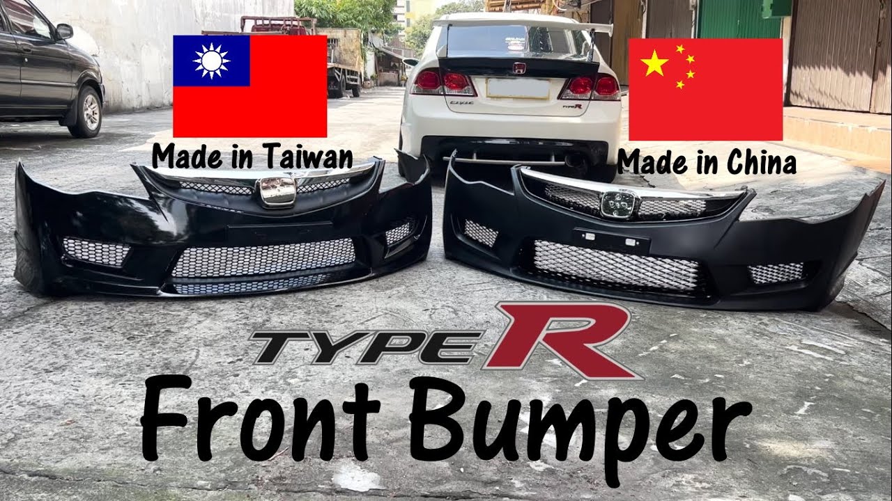 Front Bumper Civic FD Type R Plastic PP Made in Taiwan & Made in China