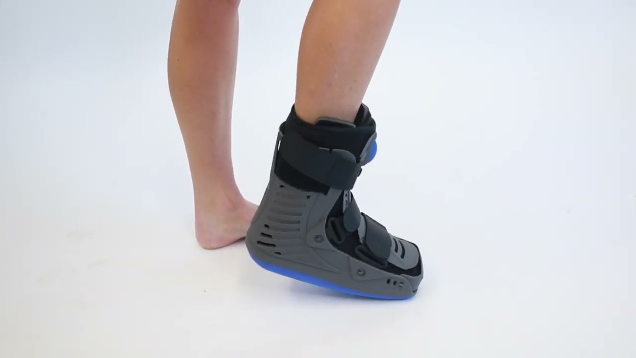 How To Wear The Lightweight Medical Full Shell Walking Boot with Air Pump | Brace Direct